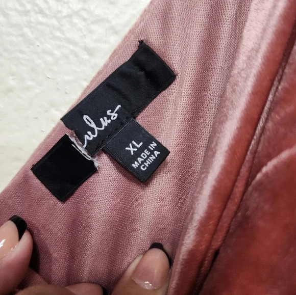 Lulus Promise of Forever Dusty Rose Velvet Column Maxi Dress XL Wedding Party - Picture 12 of 12